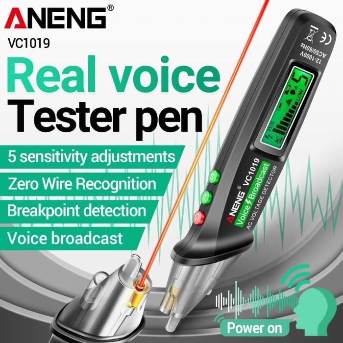 Tespen Test Pen Listrik Digital Bunyi Alat Cek Kabel Putus Smart Voice