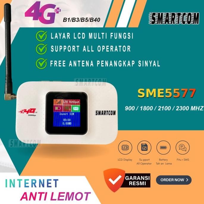 SMARTCOM SM-E5577 MODEM MIFI 4G LTE UNLOCK VERSION ROUTER + ANTENA ORIGINAL DAN TERPERCAYA