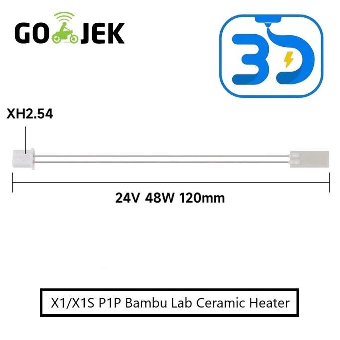 *#*#*#] 24V 48W Ceramic Cartridge Heater For Bambu Lab X1 X1-Carbon P1P