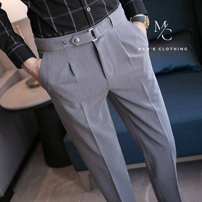 Draping Suit Pants Men's Ice Silk9Pants Suit Skinny Pants Casual Pants