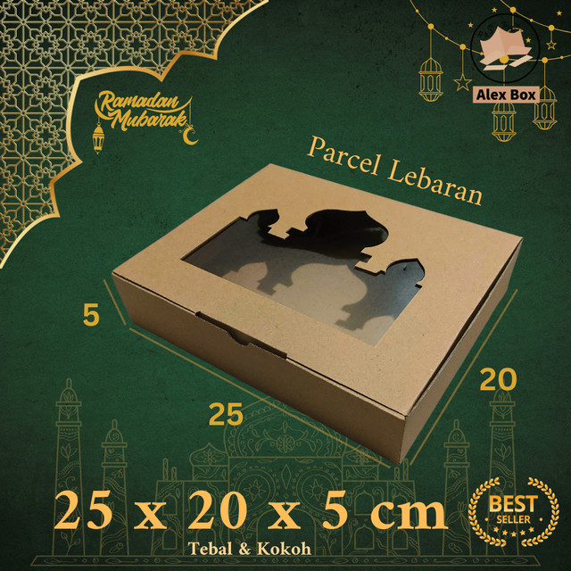 

Kardus Box Parcel Lebaran 25 x 20 x 5 cm | Model Mika | Idul Fitri, Hampers, Bingkisan, Hantaran, Kue, Diecut