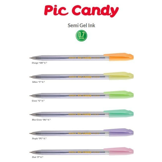

TERBARU Pulpen Zebra Piccandy Tinta Hitam Semi Gel 0,7 mm BISA GOSEND!