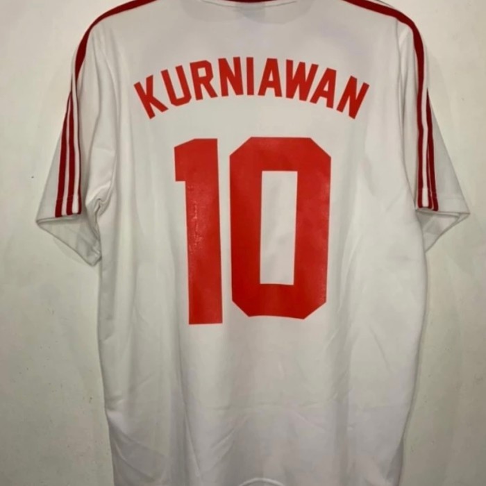 Jual Kurniawan #10 Timnas Indonesia National Team Away 2004 Fantasy Garuda White Putih Original