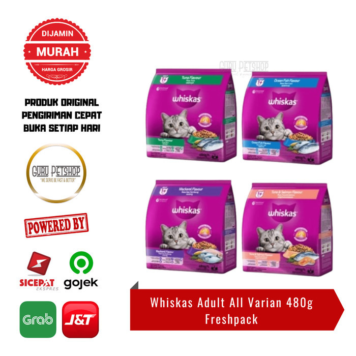 TERBARU Whiskas Makanan Kering Kucing Adult 480gr Whiskas Adult 480gr BISA GRAB