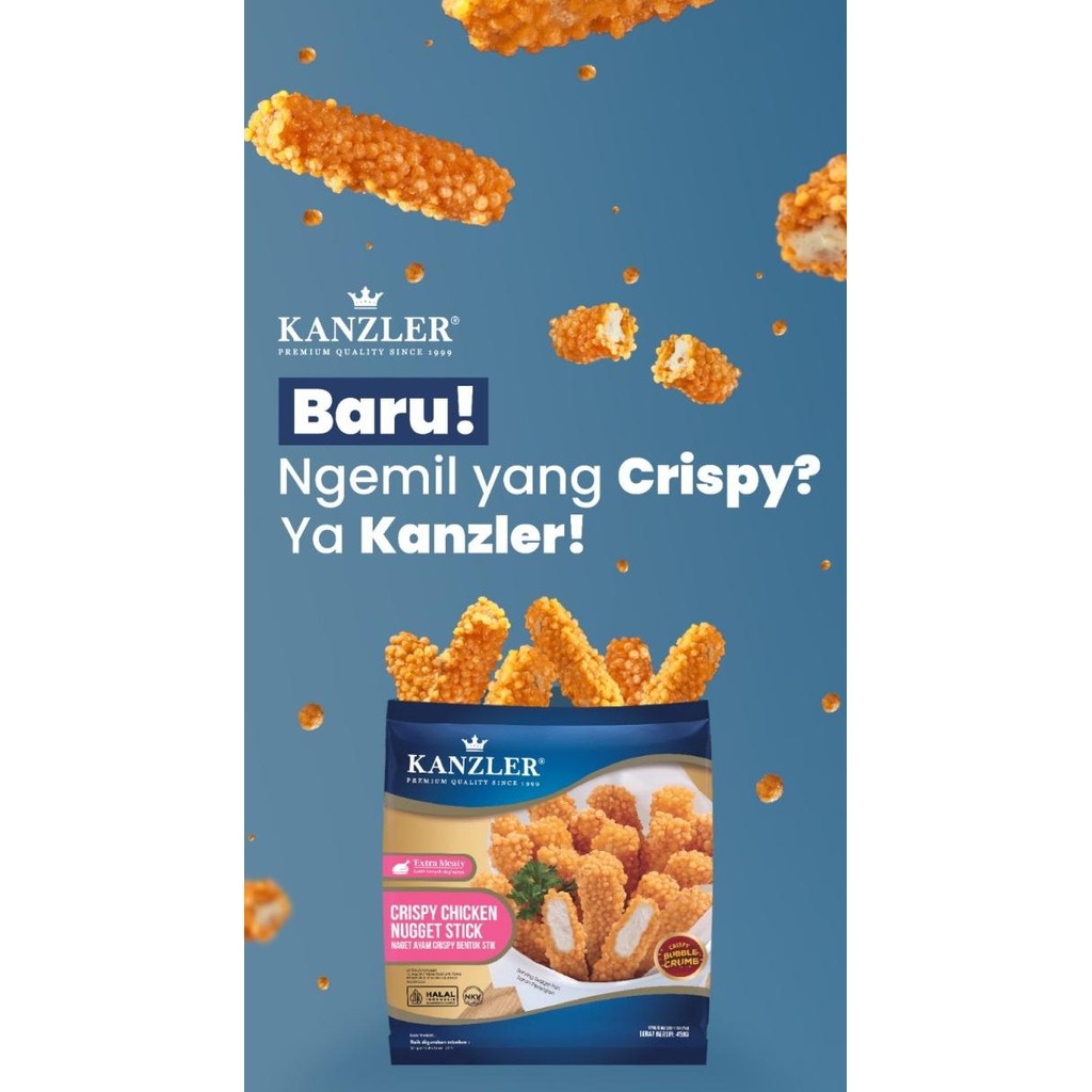 

Terbaru Kanzler Crispy Chicken Nugget Stick 450Gr