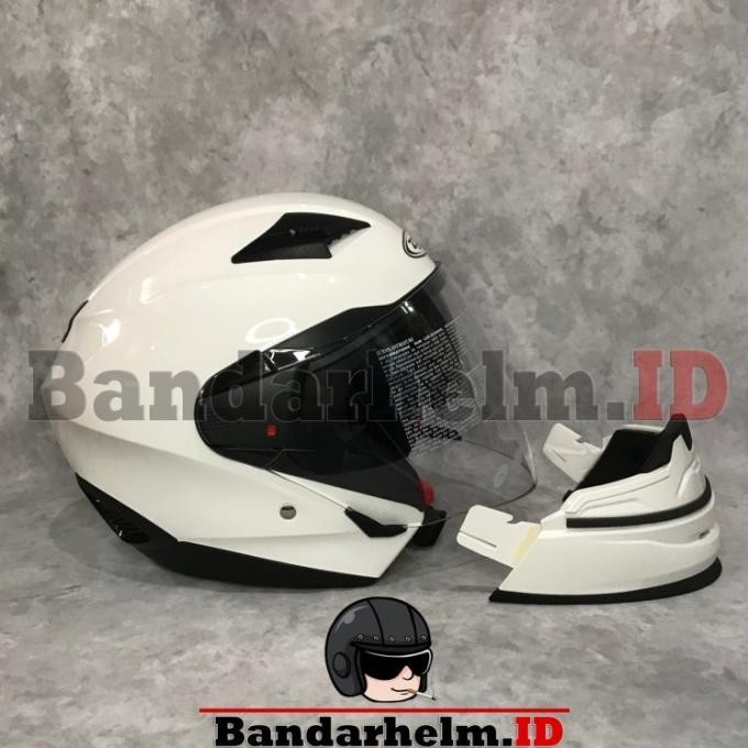 Helm Full Face Zeus 611c White MODULAR LAT