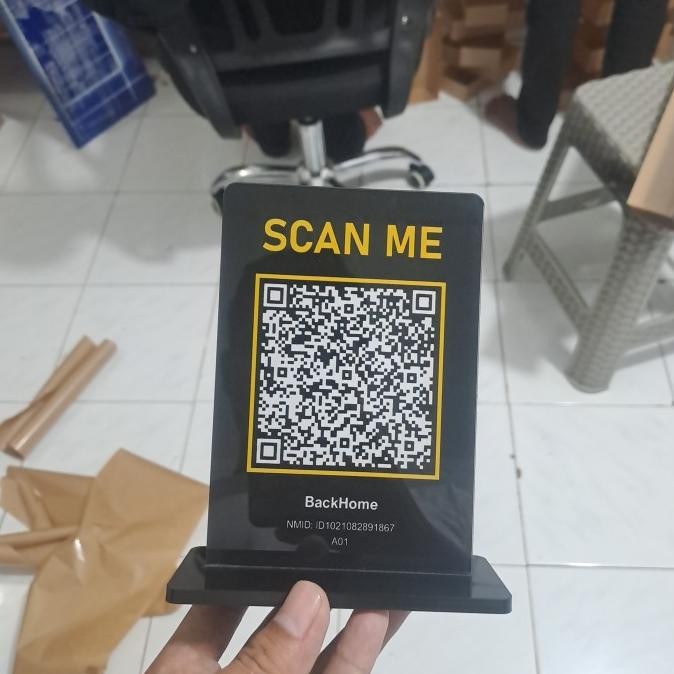 High Quality Custom Qris Code Stand Akrilik Murah Neo