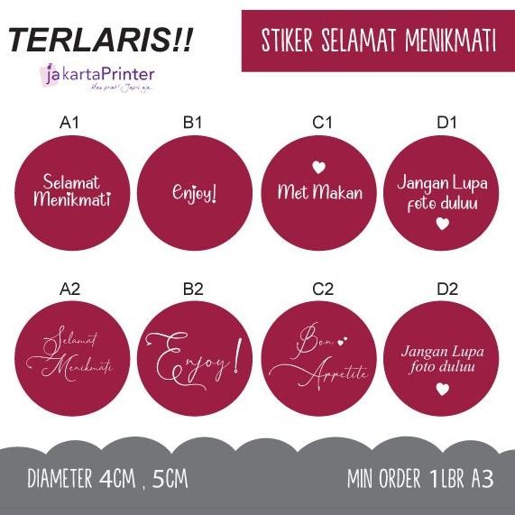 

Sale Stiker Bulat Enjoy / Selamat Menikmati