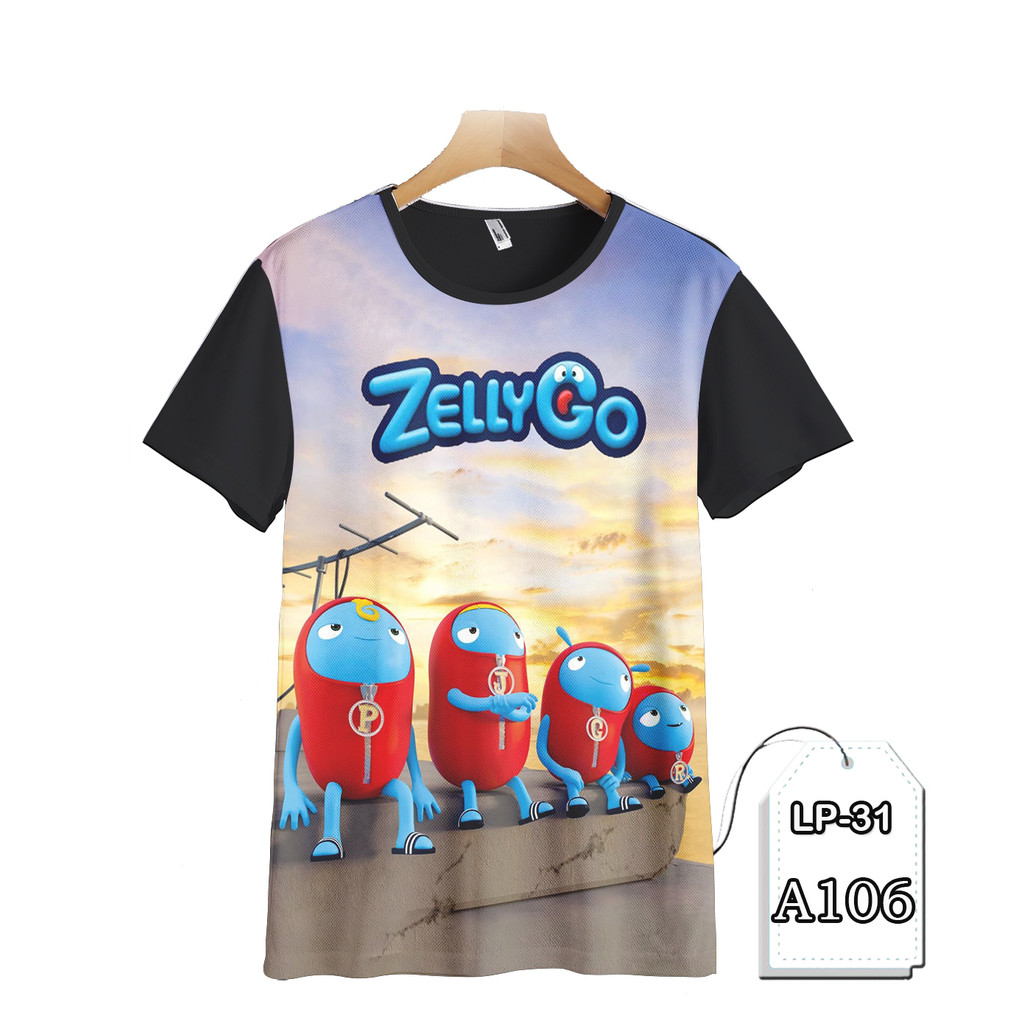Kaos ZellyGo Kaos Kartun TV Animasi Anak Fashion Kaos Keren dan Trendy LP3D-A106