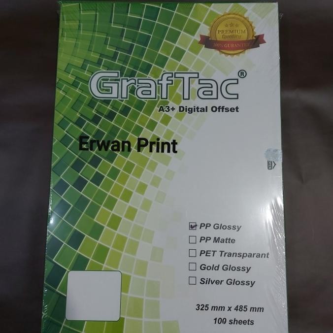 

Sale Sticker Vinyl Laser A3+ Graftac Putih Glossy (Isi 100)