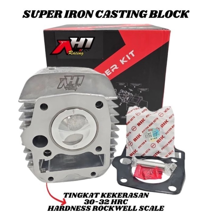 Boring Blok Seher Bore Up Ah1 Racing Kharisma Supra X 125 Kirana Karisma 57 Mm - Cylinder Block