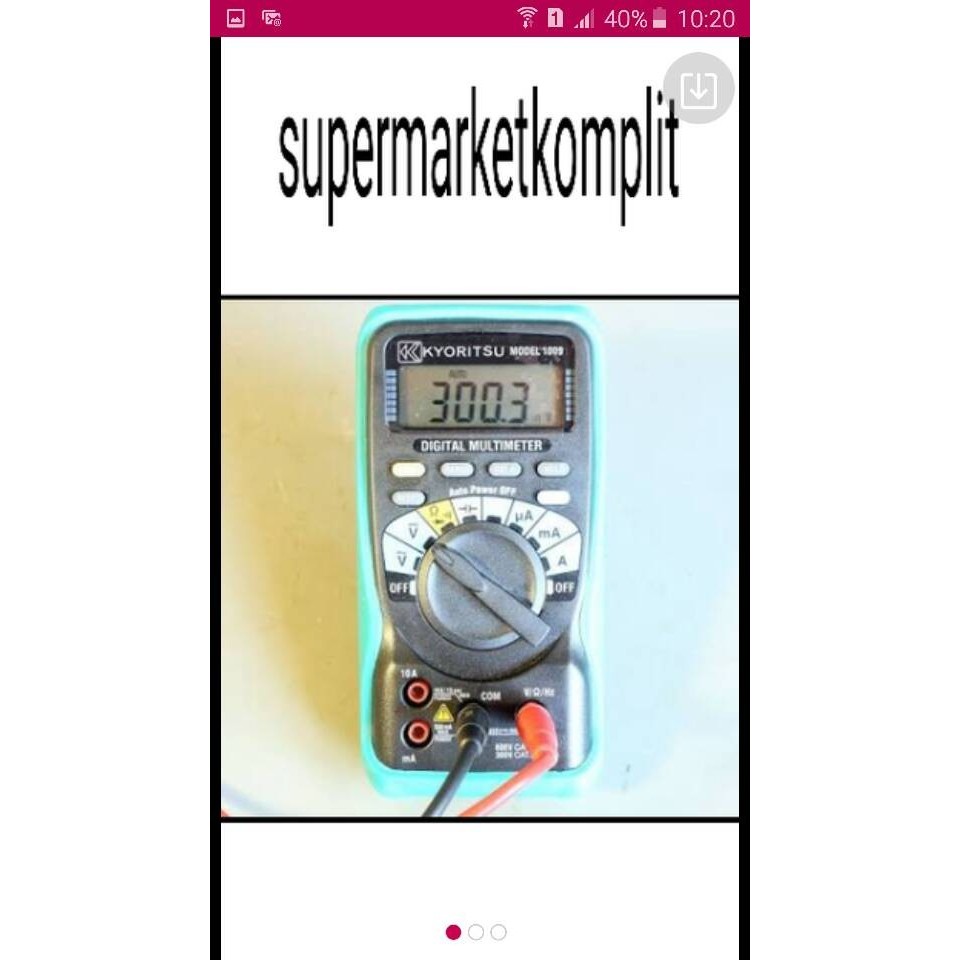 Jual Kyoritsu Digital Multimeter Type 1009 Multitester 1009