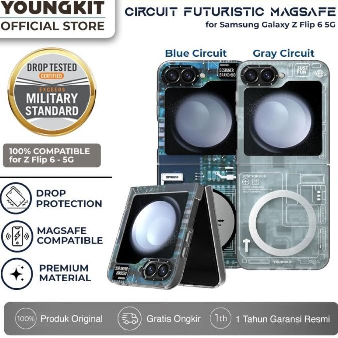 

Youngkit Case Samsung Galaxy Z Flip 6 - Circuit Magsafe Casing Flip Terlaris