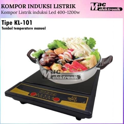 TERBAIK Kompor Induksi Elektrik Listrik 1200 watt Warna Hitam