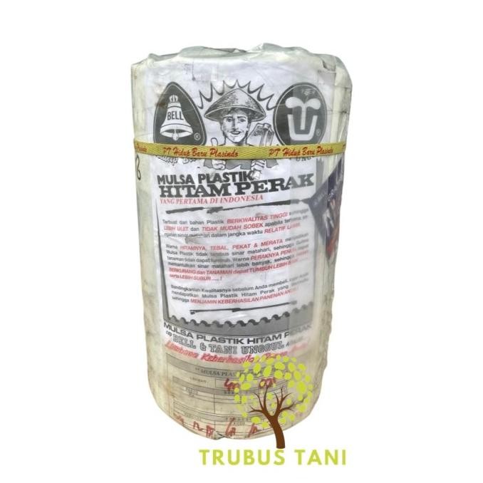 Mulsa BELL 1 Roll 18Kg - lebar 80cm - Plastik Mulsa Hitam Perak Mulsa