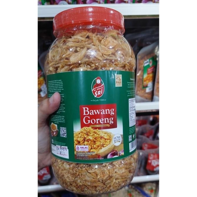 

TERBARU Bawang Goreng Khas Palu Hj Mbok Sri 500 gr kemasan Toples