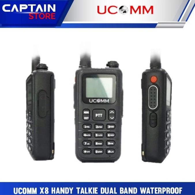 Asli Ucomm X8 Handy Talkie Dual band Waterproof Ucomm - Ucomm X8 HT