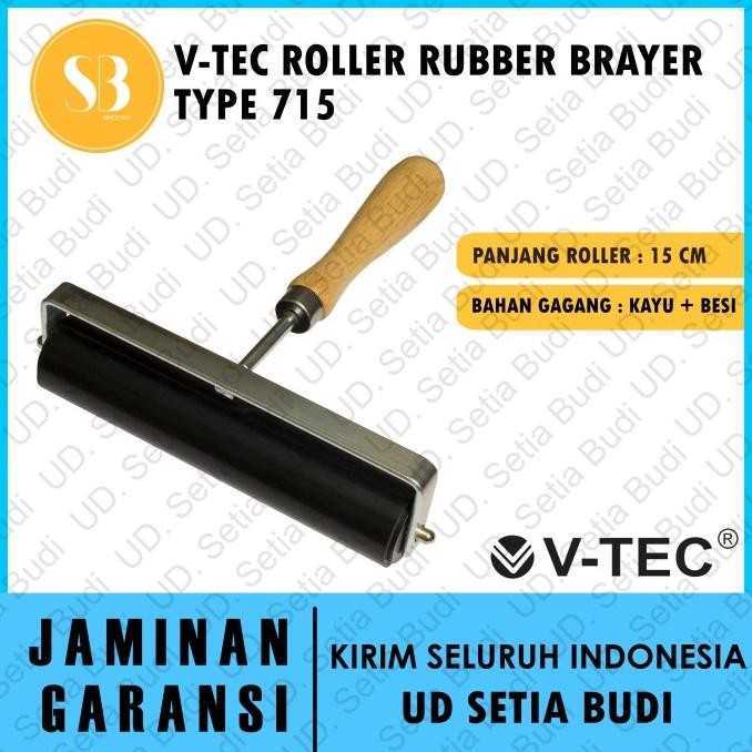 

Sale V-Tec Roller Rubber Brayer Besi 15Cm Type 715 / Roll Lukis