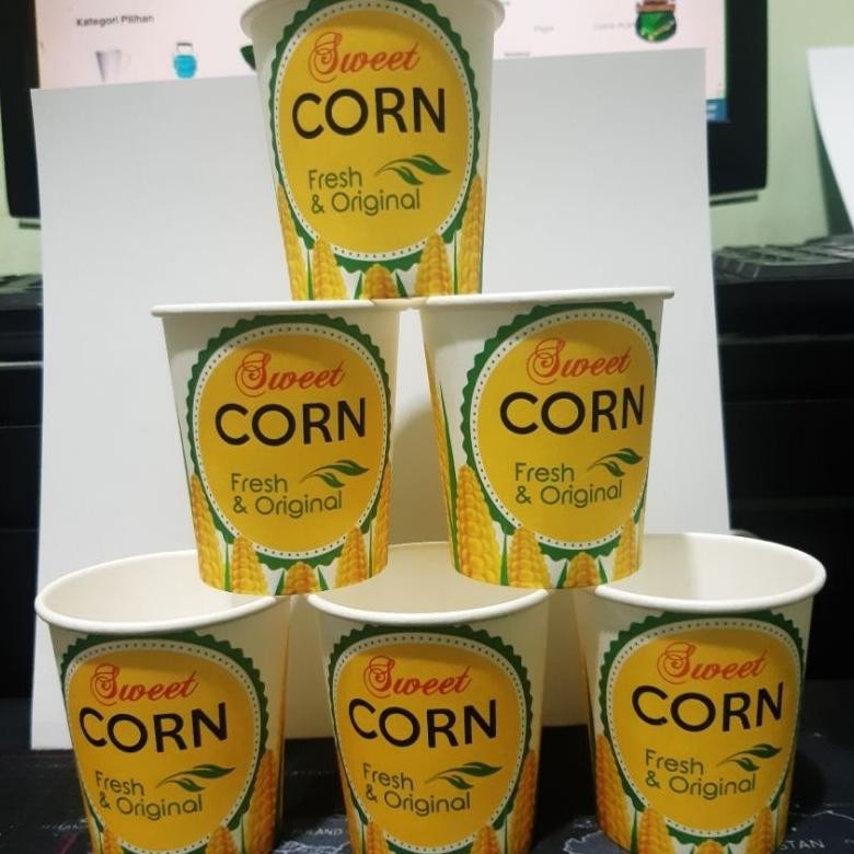 PENAWARAN TERBATAS Paper Cup jagung | Gelas Kertas Jasuke | 4 oz | 6,5 oz ||