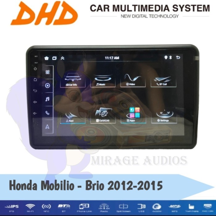 Head Unit Android Dhd For Honda Brio - Mobilio 2012 -2015 9 inch