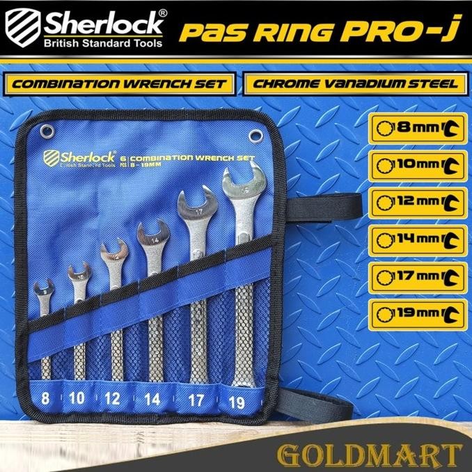 

Tersedia Kunci Ring Pas Original Sherlock 6 pcs per set (size: 8 - 19 mm) Pro-J
