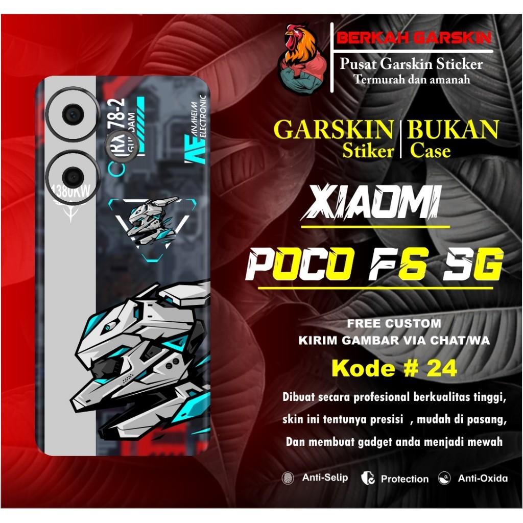 

Wrap* Xiaomi Poco F6 Wrap Skin Stiker Garksin CUSTOM Gratis (2pcs)