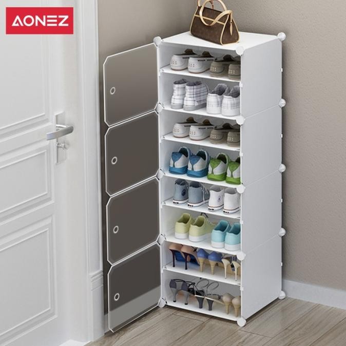 Terlaris Aonez Lemari Sepatu 8 Lapis, Lemari Sepatu Plastik,Lemari Sepatu Besar