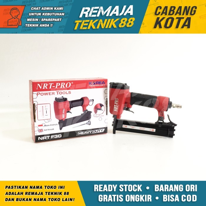 

MESIN TEMBAK PAKU PNEUMATIC / NAILER GUN STAPLES NRT-PRO F30 / F 30
