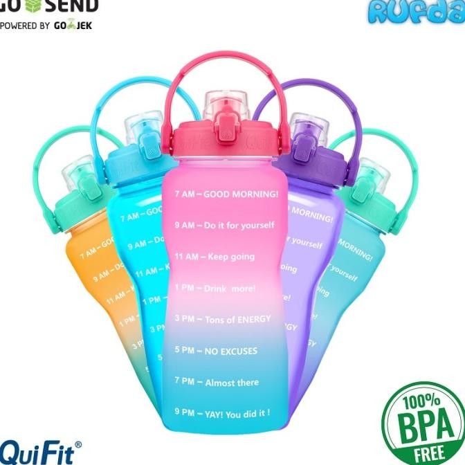 QuiFit 2L Flop Flip Cap Tritan Bottle Botol Minum