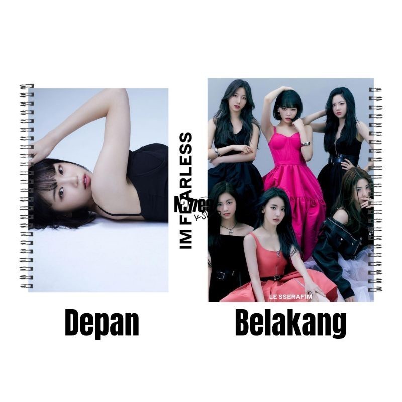 

[PAKET KPOP] Notebook LE SSERAFIM Fearless