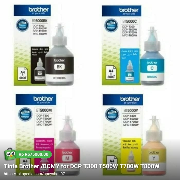 

Terbaru Tinta Brother Bt6000 & Bt5000 (1Set) Original Bt 6000 Bt 5000