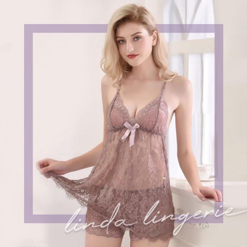 Promo Baju Wanita LindaGalz Sexy Lingerie Jumbo Big Size Baju Tidur Sexy 3030 Baju Haram Wanita