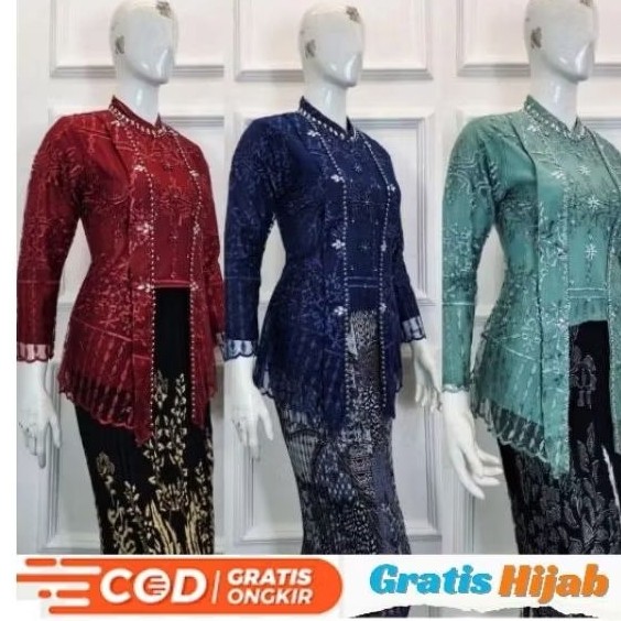 Baju Tradisional Kebaya Halus & Dingin AK(COD)/KEBAYA KUTU BARU KERAH SANGHAI/KEBAYA KUTU BARU HIJAB