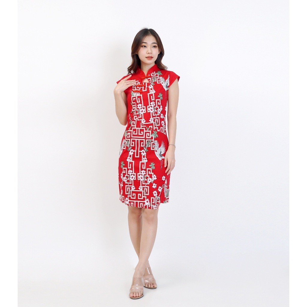 Premium Drees Ceongsam Perempuan Remaja Chinese Dress Cheongsam Dres Ceongsam Kekinian Dress Imlek 2