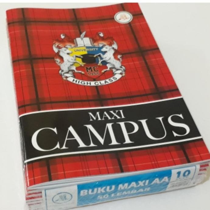 

BUKU TULIS MAXI CAMPUS AA 50 LEMBAR 1PAK (10BUKU)