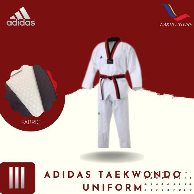 Dobok Adidas Fighter / Uniform Taekwondo / Seragam Taekwondo Original Terlaris