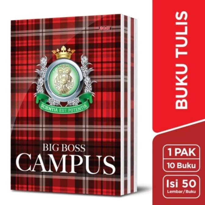 

BUKU TULIS BIG BOSS 50 LEMBAR CAMPUS NOTEBOOK GARIS SEKOLAH ISI 10PCS