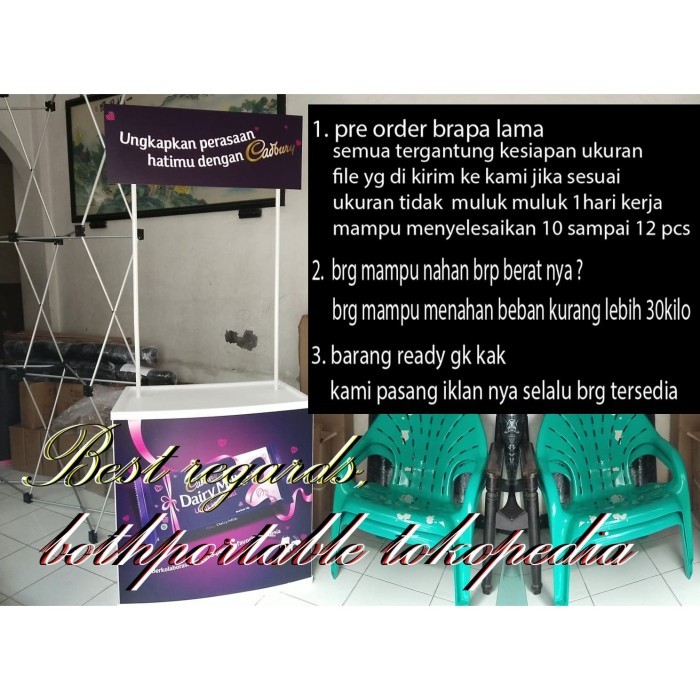 Diskon Event Desk / Booth Portable Pvc / Stand / Meja Jualan