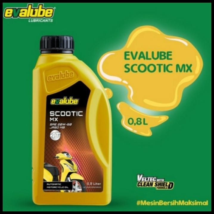 HOT DEAL OLI MOTOR EVALUBE 4T SCOOTIC MX 20W50/20W-50/20-W50 JASO MB (0.8L)