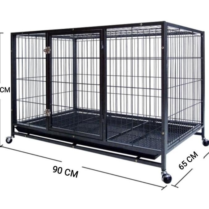 Kandang Anjing Kucing Jumbo Besi Hollow Tebal