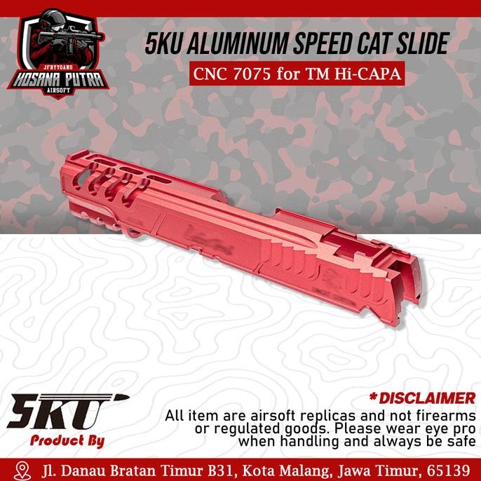 5KU CNC Aluminum Speed Cat Slide for TM Hi-Capa