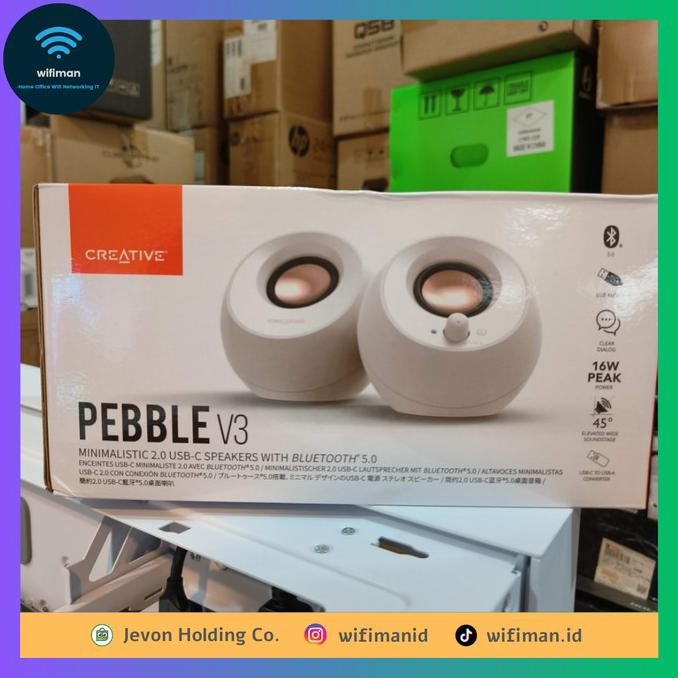 Creative Pebble V3 Bluetooth 5.0 Portable Dual 2.0 Pc Speaker Usb C Terlaris
