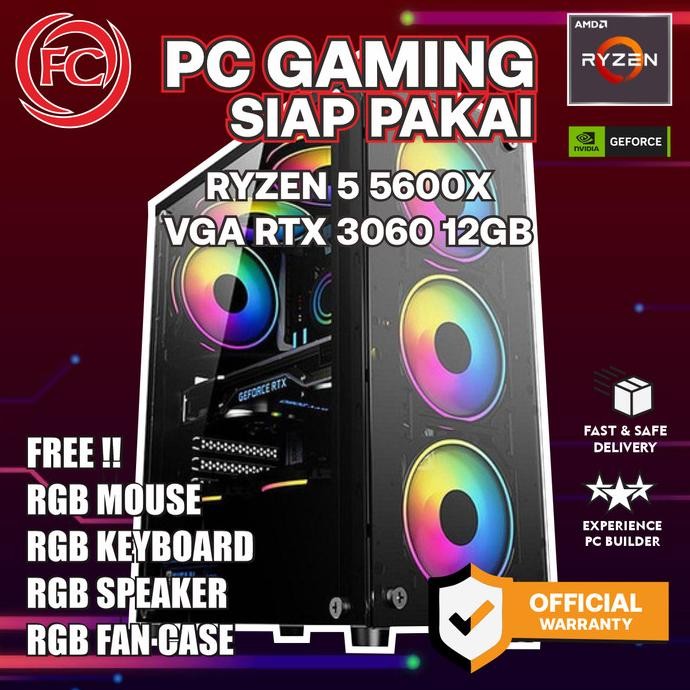 

PROMO PC GAMING & DESIGN RYZEN 5 5600X 16GB RTX 3060 12GB FULLSET