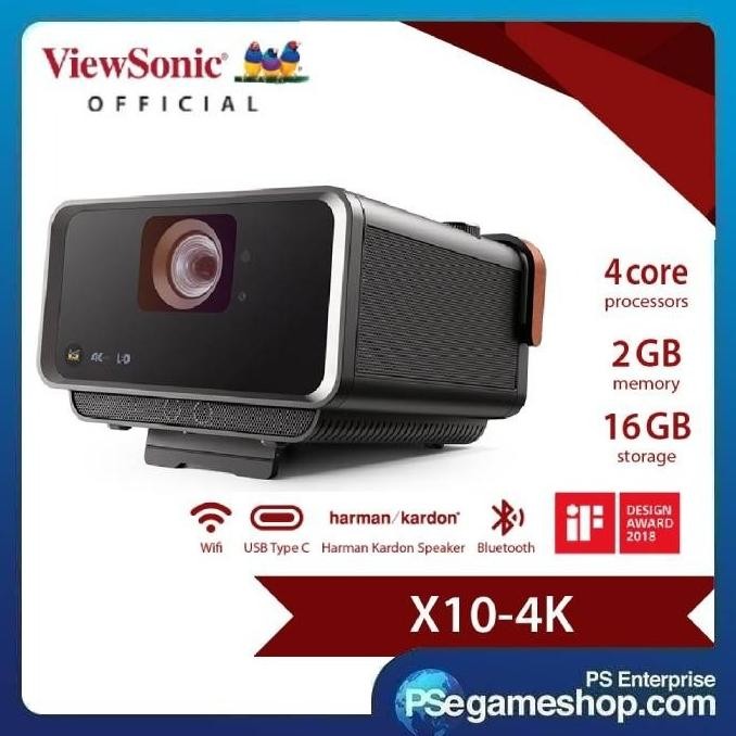 

PROMO VIEWSONIC PROYEKTOR X10-4K 4K UHD SHORT THROW PORTABLE SMART LED
