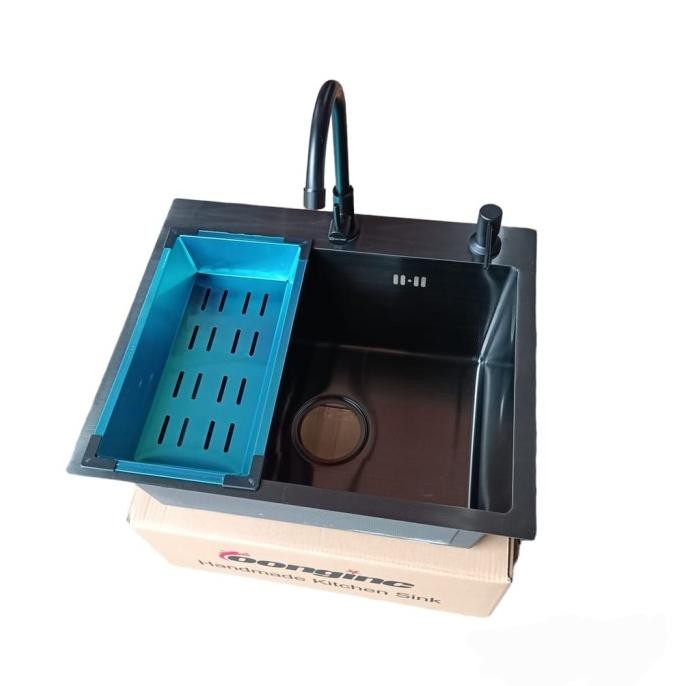 

PROMO PAKET LENGKAP KITCHEN SINK 6045 BLACK/BAK CUCI PIRING