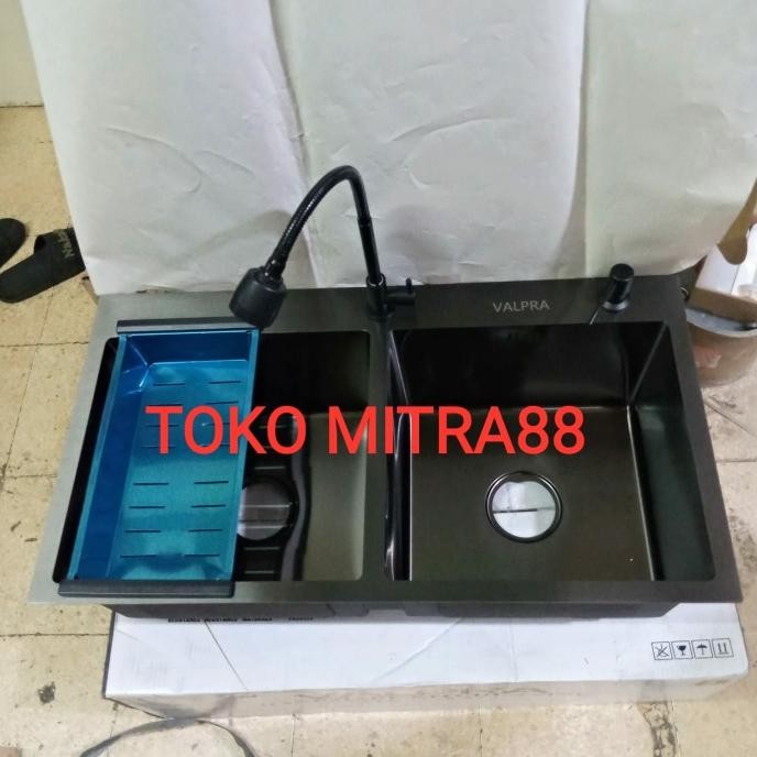 

PROMO PAKET LENGKAP KITCHEN SINK VALPRA 8245 BLACK