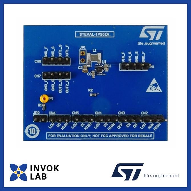 

PROMO STMICROELECTRONICS STEVAL-1PS02A EVALUATION BOARD ST1PS02AQTR, SYNCHRONOUS BUCK CONVERTER