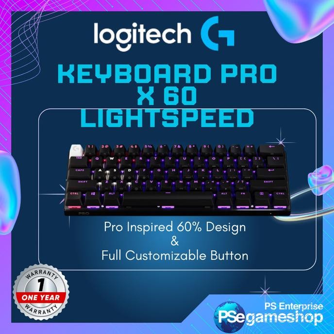 

PROMO LOGITECH G PRO X 60 LIGHTSPEED KEYBOARD WIRELESS TACTILE WITH LIGHTSYNC