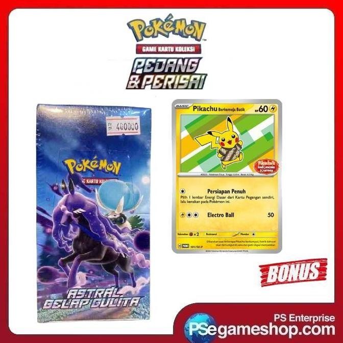 

PROMO POKEMON TCG INDONESIA ASTRAL GELAP GULITA / KARTU POKEMON BOOSTER BOX ( S6K )