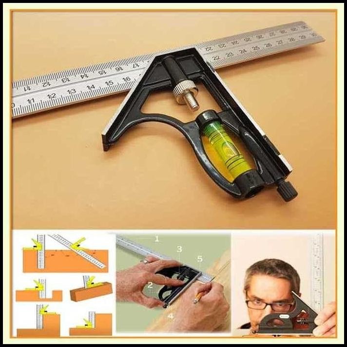 

Mistar Penggaris Siku Tukang Multifungsi - Zeast